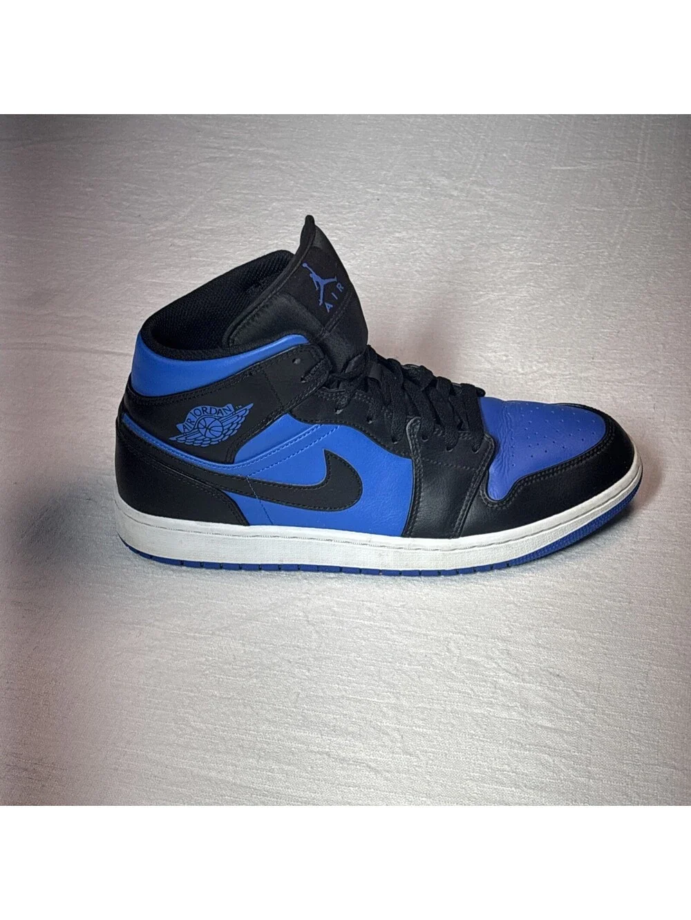 Nike Air Jordan 1 Mid Royal Blue Black/White Men's Size 9 DQ8426-042